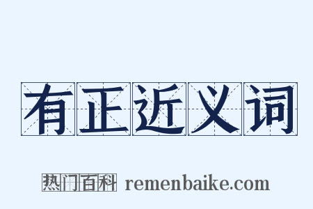 有正近义词是什么意思的图片